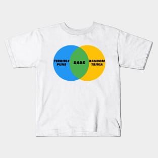 Venn Diagram Dads Dad Jokes Terrible Puns Random Trivia Kids T-Shirt